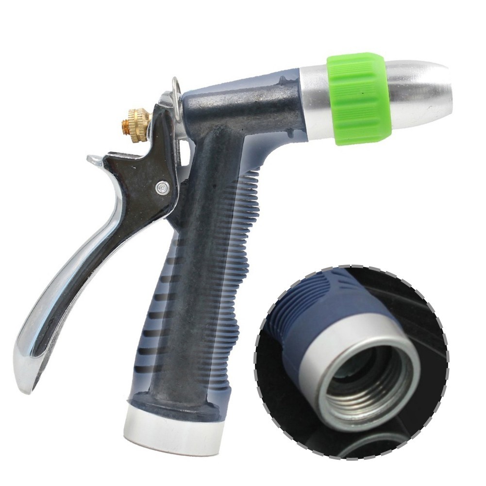 Ergonomic Adjustable Hose Nozzle with Multiple Water Patterns for Outdoor Use