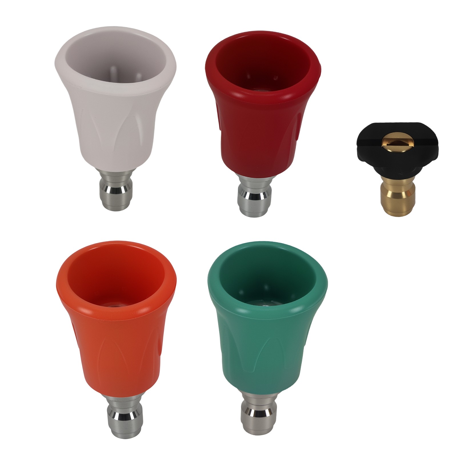 5PCS Pressure Washer Nozzle Tips Set Stainless Steel Quick Connect 1/4″