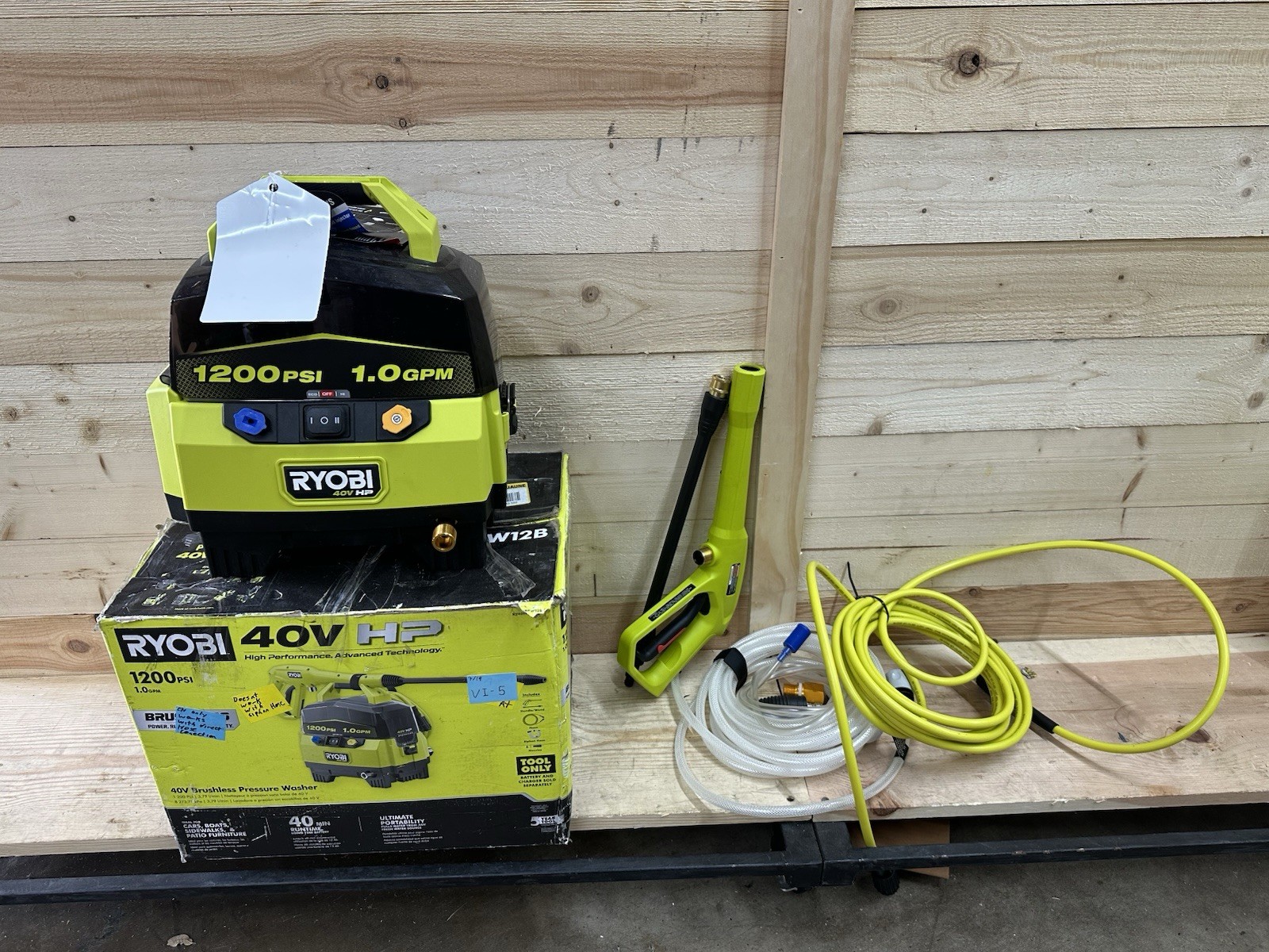 Ryobi 40V 1200PSI Pressure Washer RY40HPPW12B For Parts Or Repair VI-5