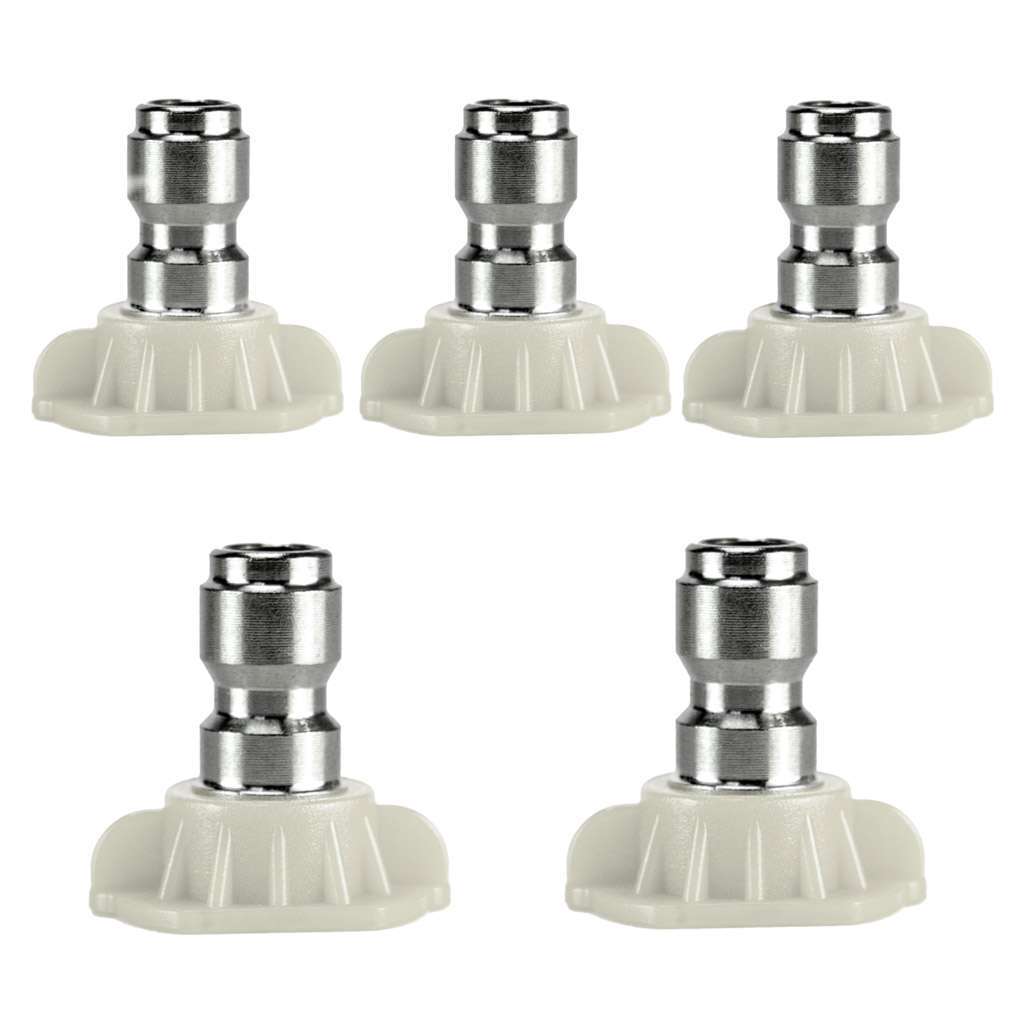 5pcs Pressure Washer Spray Tips Nozzles High Power Kit Quick Connect 1/4″ , 40°