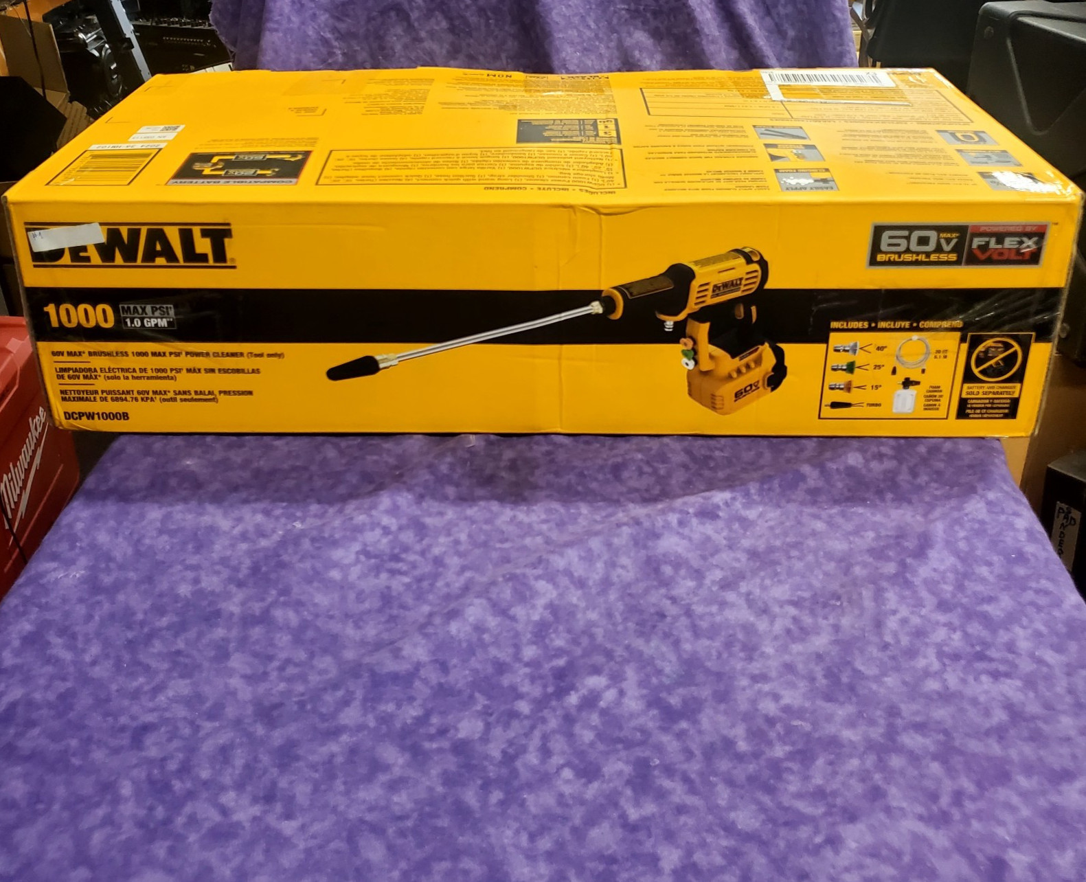💥NEW SEALED💥DEWALT DCPW1000B 60V FLEXVOLT 1000 PSI CORDLESS PRESSURE WASHER