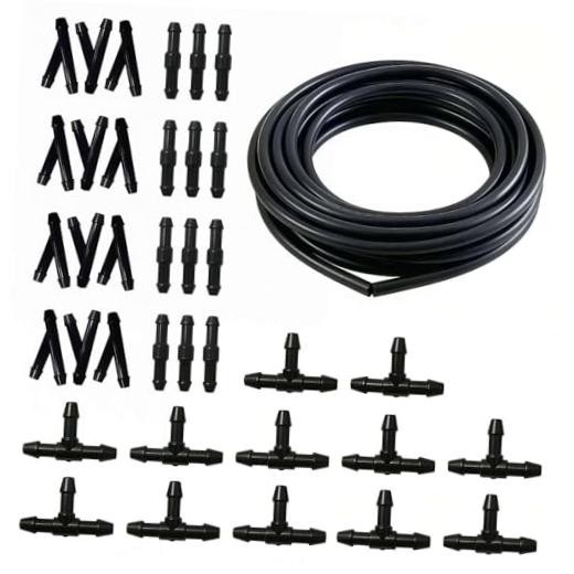 Windshield Washer Hose Kit,4M Rubber Hose with 36 Pcs Leak-Proof