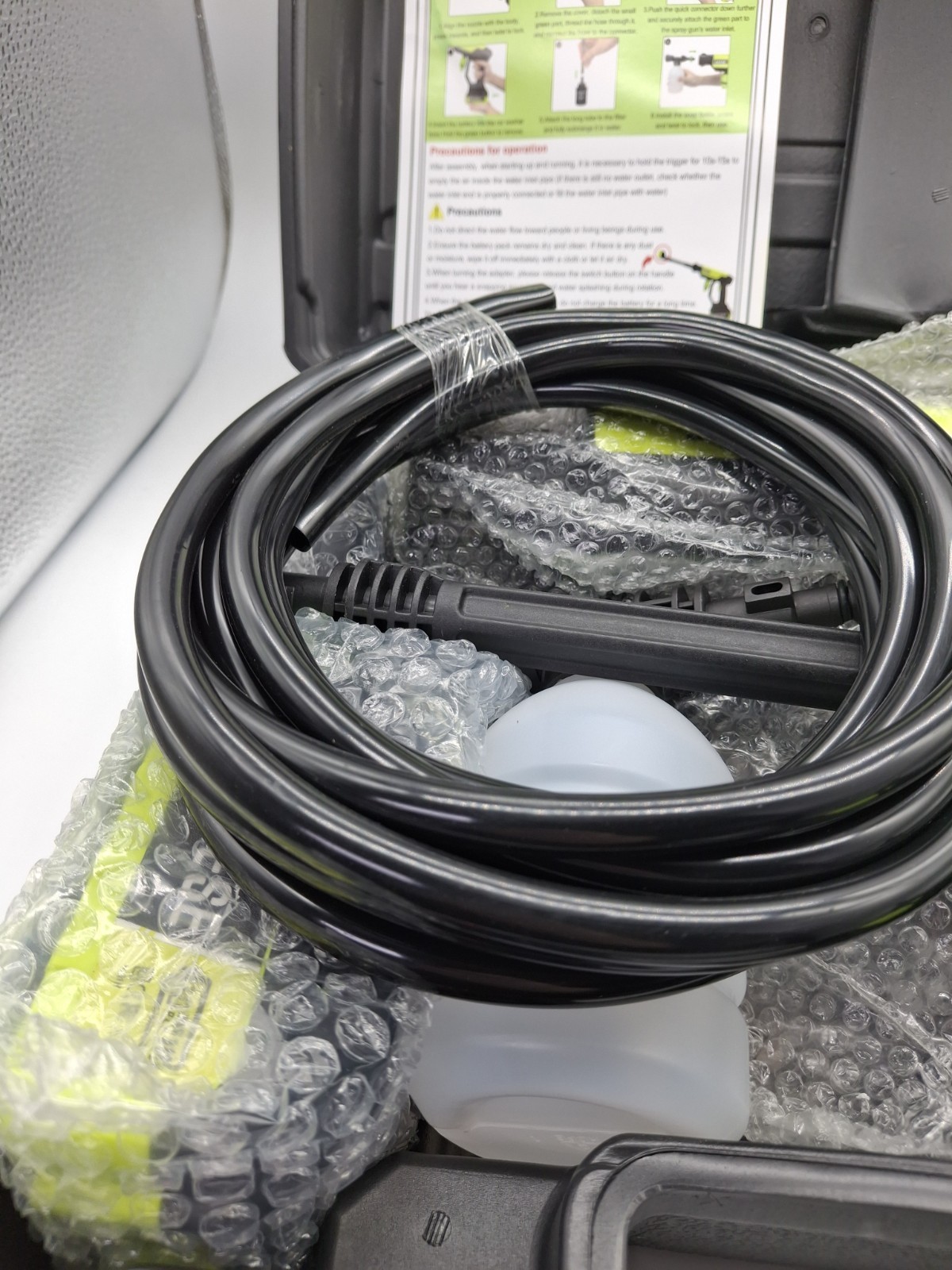 SEESE 800 PSI Water Pressure Washer Cordless Portable Pressurized Hose Car Wash