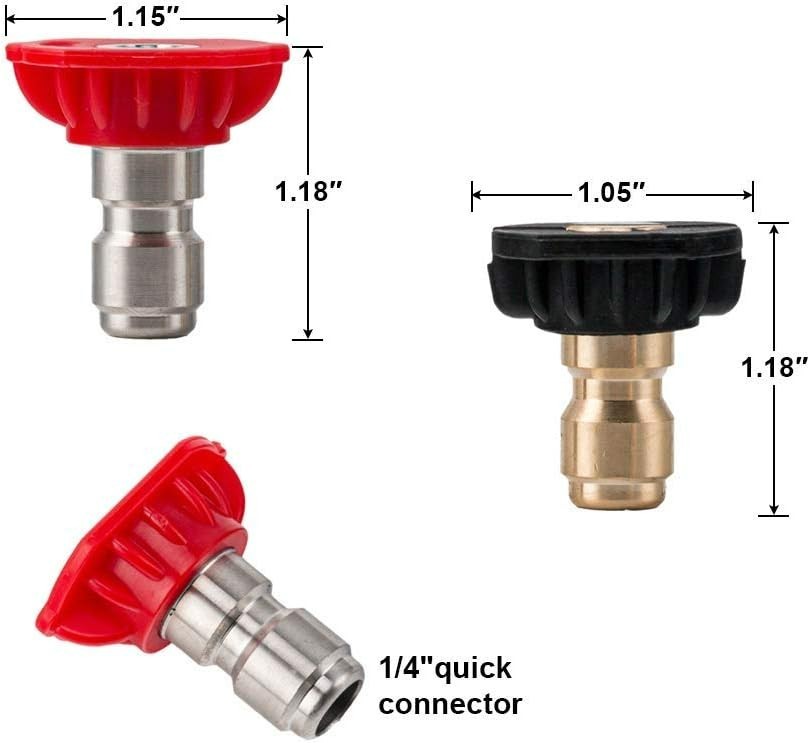 5 4000PSI Power Pressure Washer Spray Nozzle Tips for Honda GCV160 Ryobi Karcher