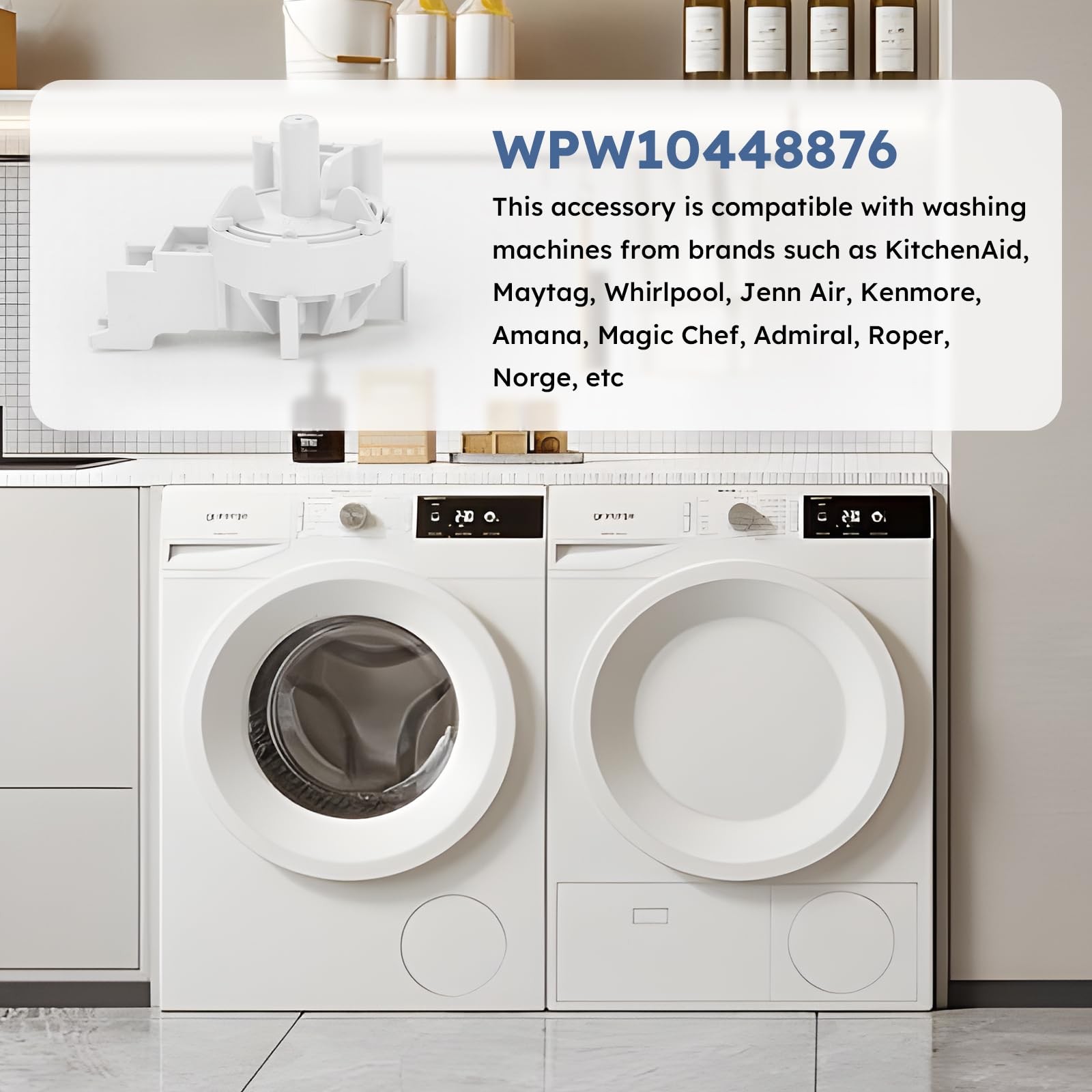 Whirlpool WPW10448876 Genuine OEM Washer Pressure SwitchFits: W10448876