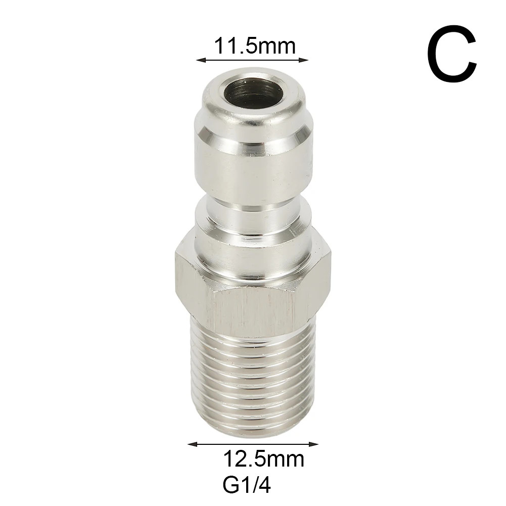 1Pc 1/4 Inch Male Fitting Quick Release Adapter Pressure Washer Connector Coupli