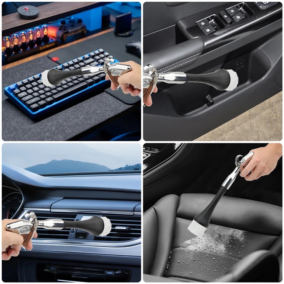 3-in-1 Car Cleaning Gun Air Blower for Carpet High Pressure with Trumpet Nozzle