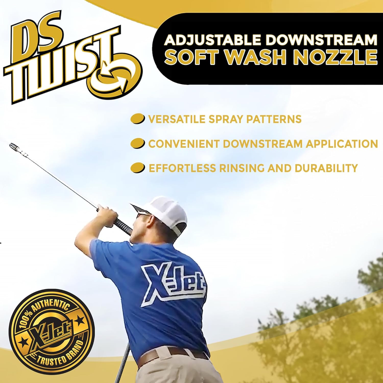 Adjustable DS Twist Nozzle for Pressure Washer – 0-60° Spray Pattern