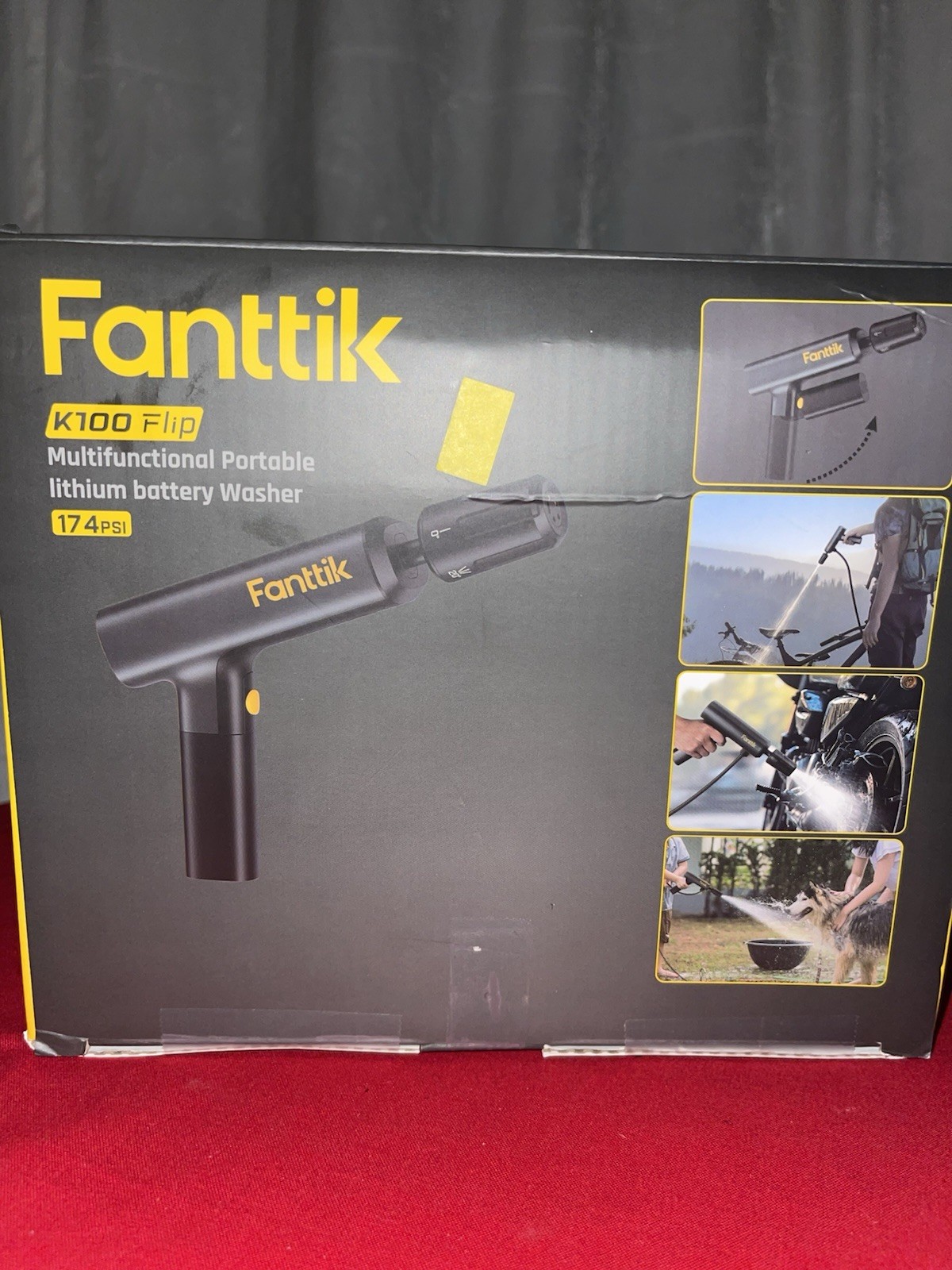 Fanttik K100 Flip Wireless Pressure Washer 174 PSI 5-in-1 Nozzle Soap Tank New