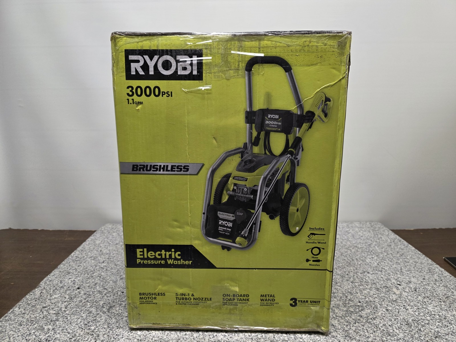 RYOBI RY143011VNM 3000 psi 1.1gpm Brushless Pressure Washer