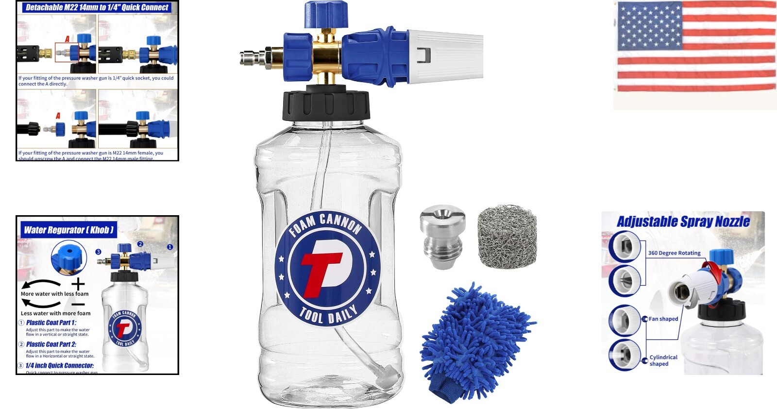 Efficient Foam Cannon for Multipurpose Cleaning – Upgraded Features Included