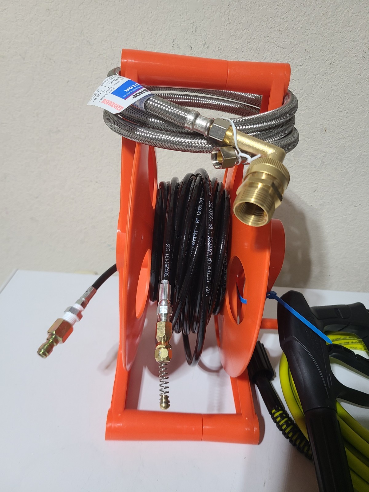 Already Assembled – Sewer Jetter Kit for Pressure Washer 50ft 1/8In. Easy in/out