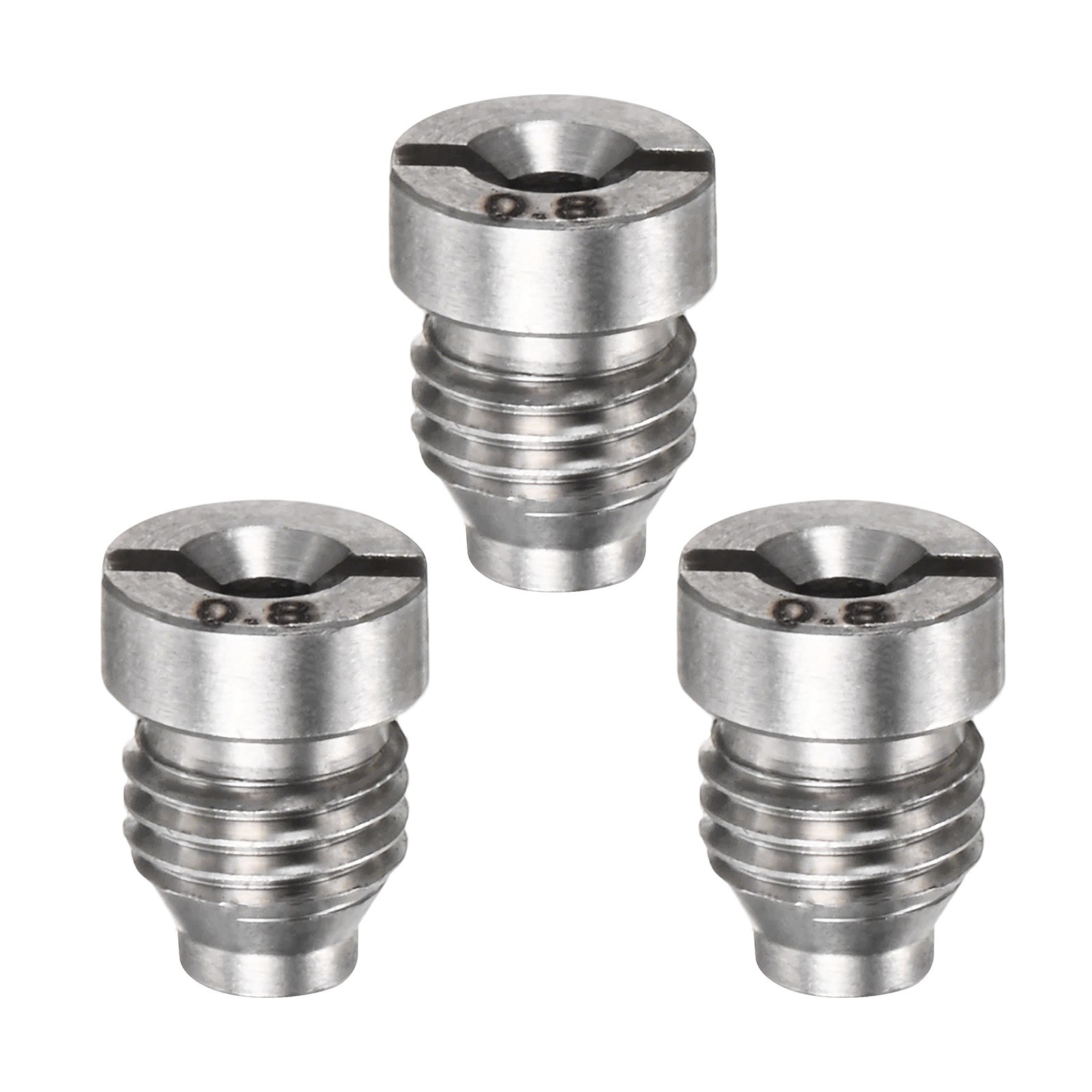 3-Pack 0.8 mm Stainless Steel Foam Cannon Orifice Nozzle Tips for Car Wash