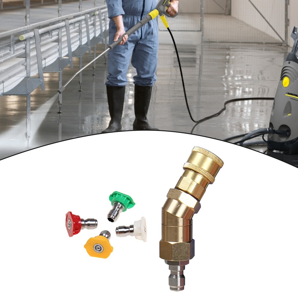 Adjustable High Pressure Nozzle Connector Kit with 360 Degree Rotation Feature