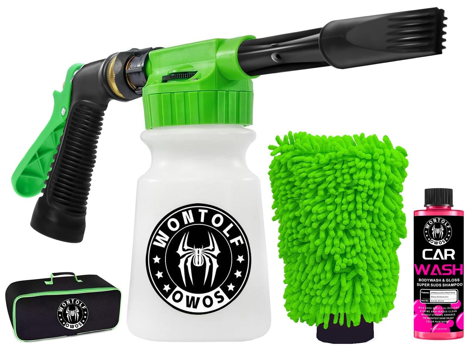 Car Wash Foam Gun Foam Cannon Sprayer Kit with Car Wash Soap, Microfiber Car …