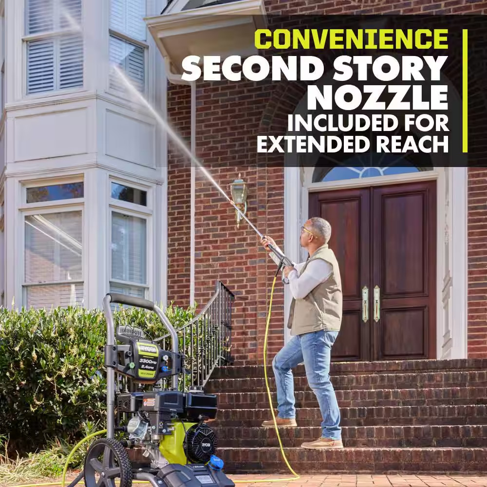3300 PSI 2.4 GPM Cold Water Gas Pressure Washer with 212Cc Engine and 15 In. Sur