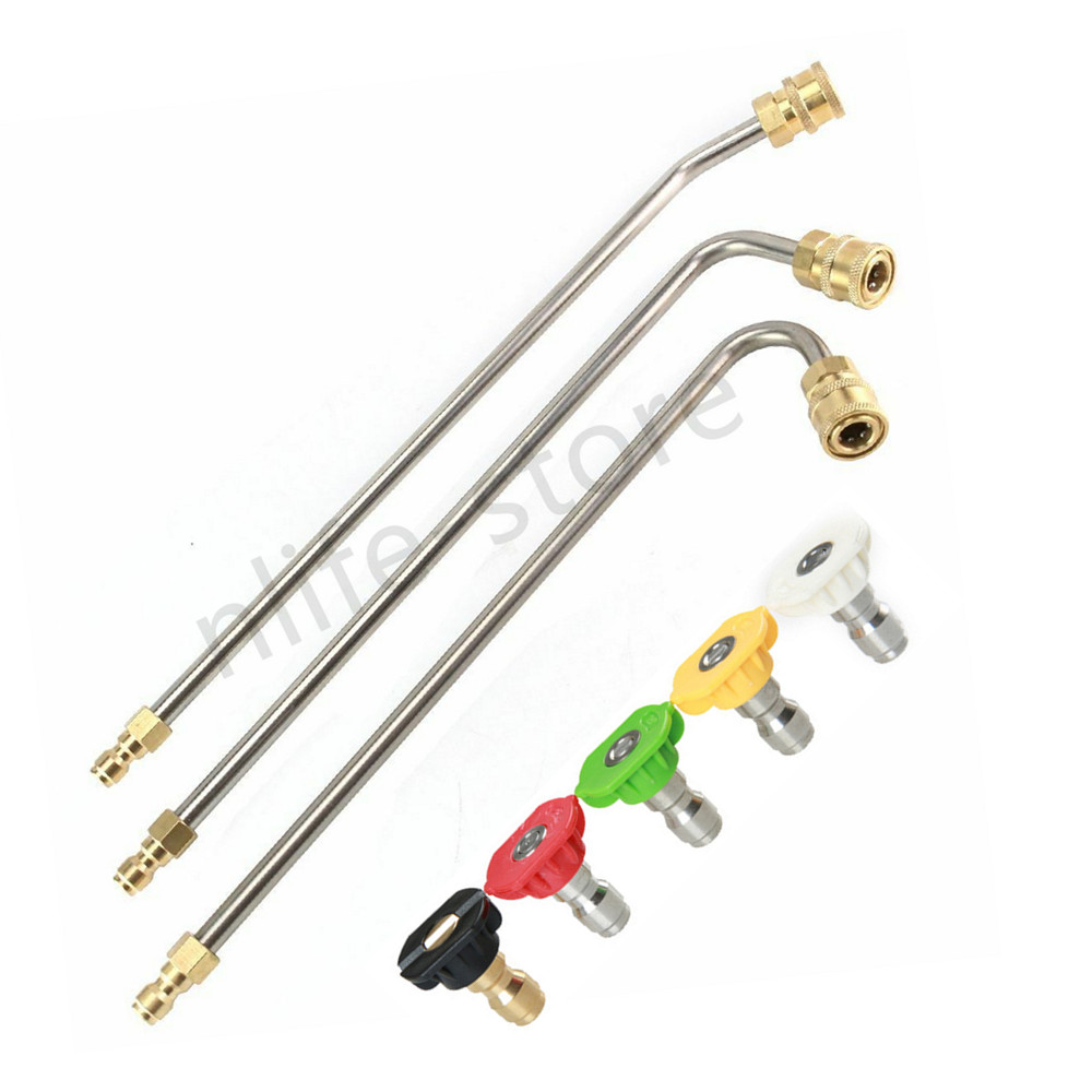 4000PSI Pressure Washer Gun Extension Wand Lance 14″ Gutter 1/4″ Quick Spray Rod