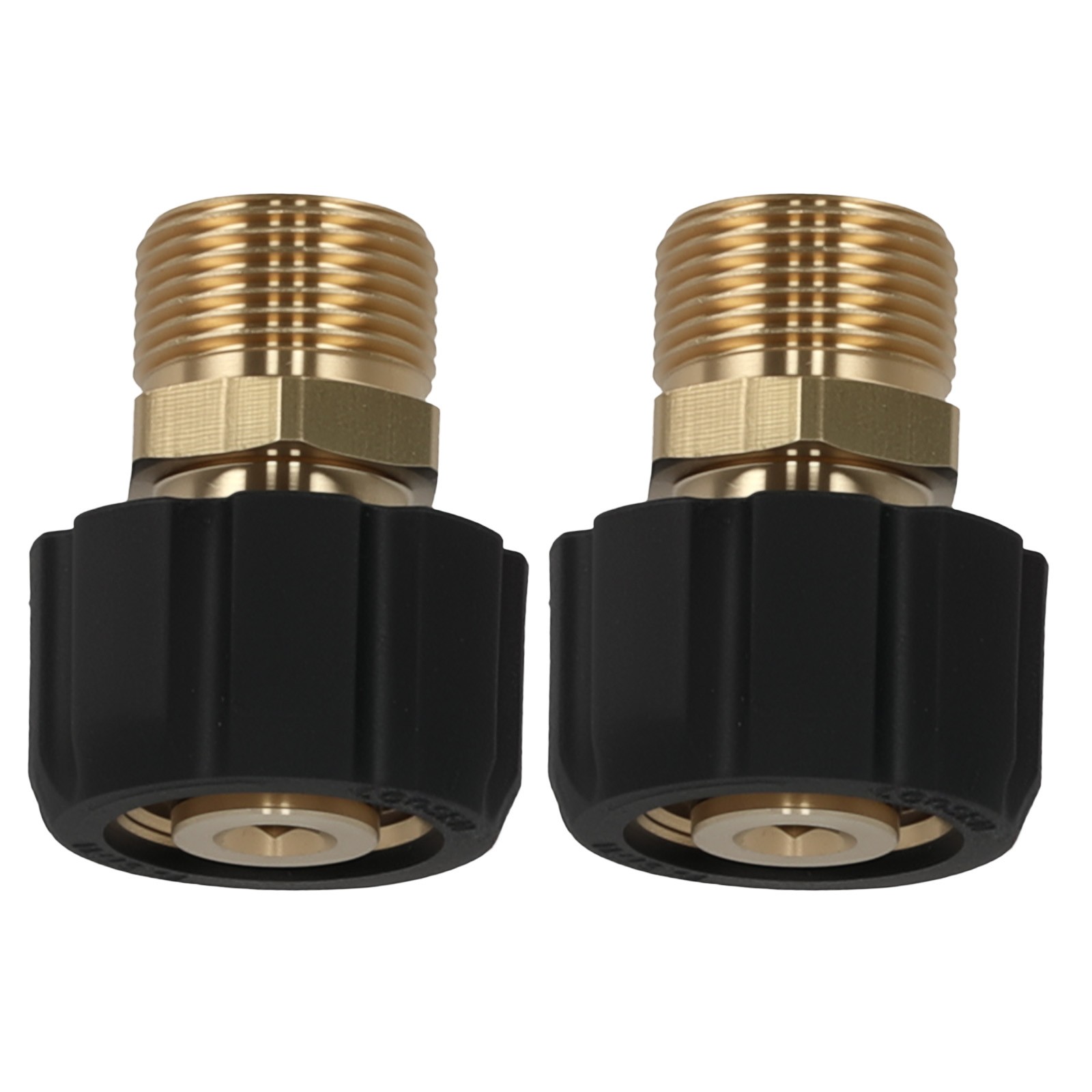 Pressure Washer Coupler Brass M22 15mm Female to M22 14mm Male 5000PSI 2PCS