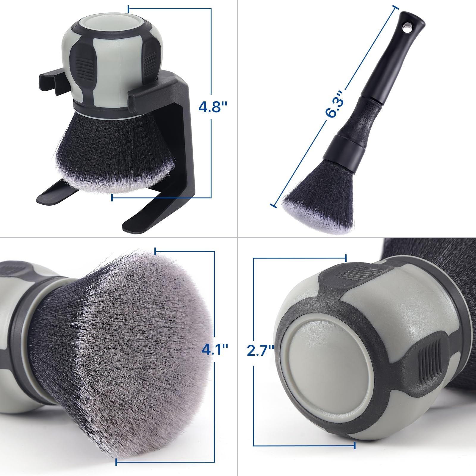 Curveball Detail Brush, Car Ultra Soft Bristles Detailing Extra Large, Gray