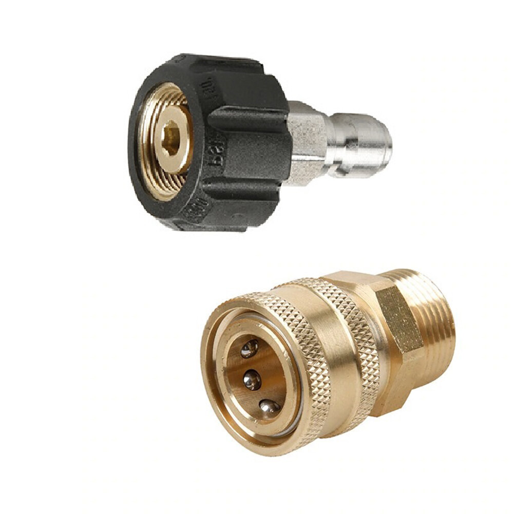 Quick Connect 2Pcs/Set Pressure Washer Adapter M22-14 mm Swivel to 3/8 inch