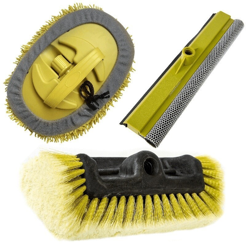 Gentle Surfaces Cleaning Kit Ultra Soft Scrub Brush Squeegee Multi Surface Use