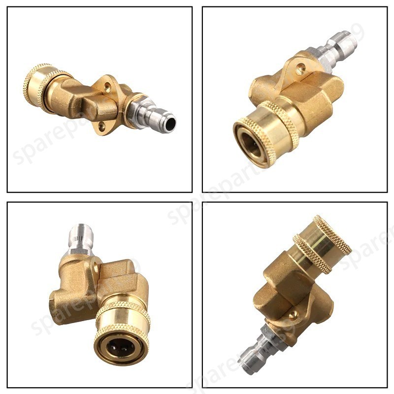 1 Piece Pivoting Coupler High Pressure 1/4″ Quick Connect Rotary Adapter 5 Gears