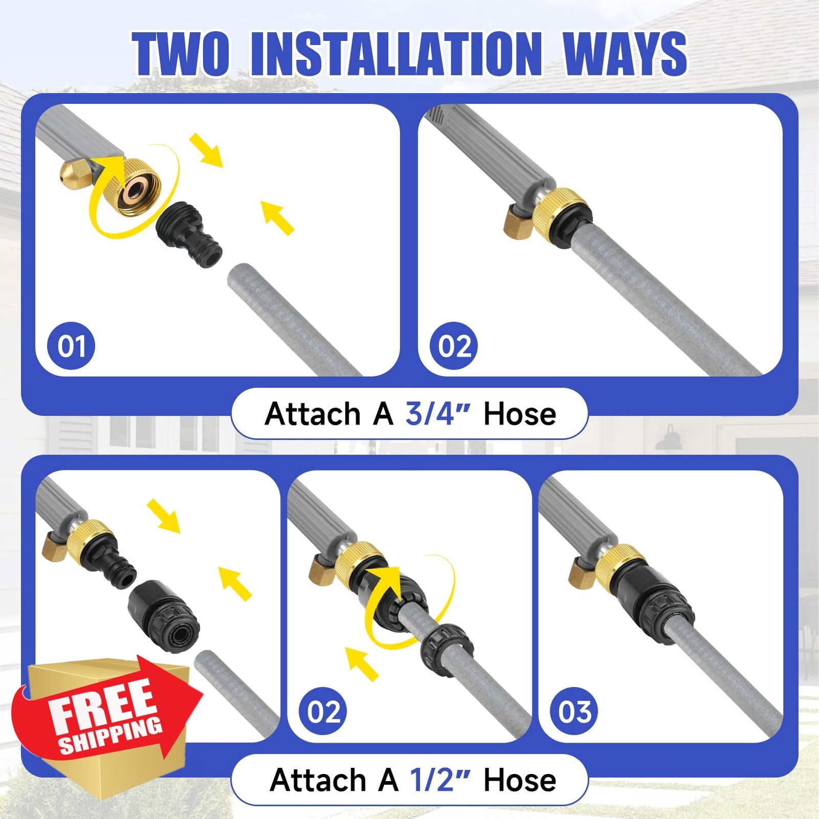 POOPLE Gray Hydro Jet Power Washer Wand