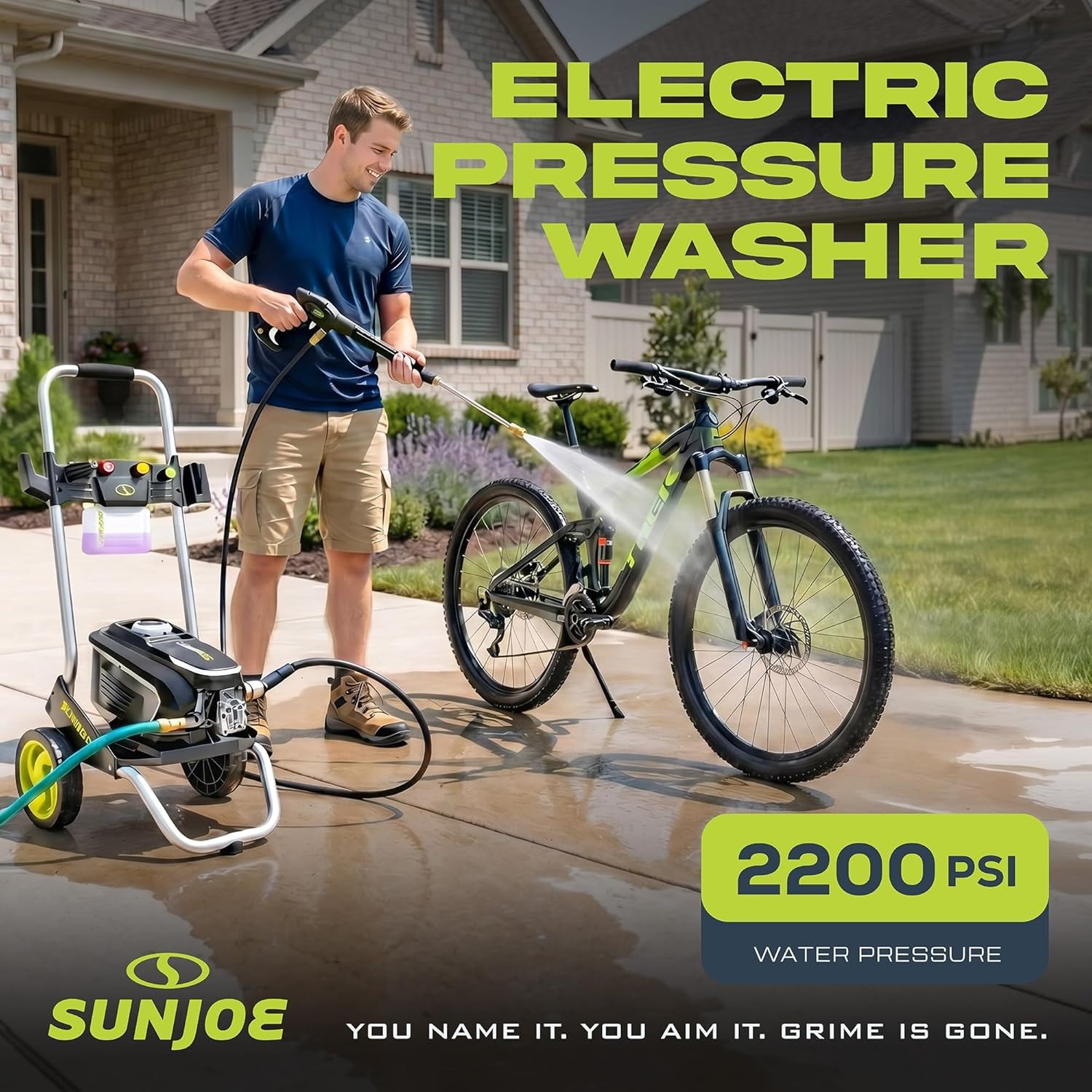 Sun Joe SPX7000-MAX | 2200 PSI Electric Pressure Washer | 1.1 Rated GPM | 13-Amp