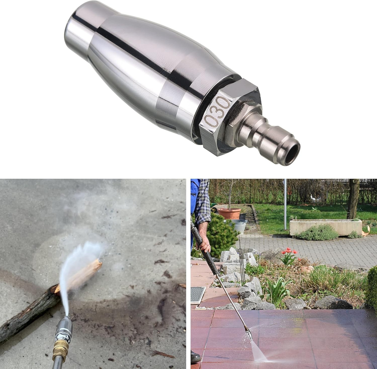 High-Performance Turbo Nozzle for Pressure Washer with 7 Tips & Holder 3600 PSI