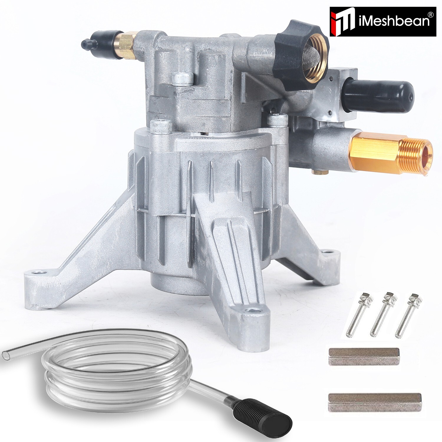 Pressure Washer Pump,Vertical 7/8″ Shaft, MAX 2700 PSI, 2.4 GPM, Rear Outlet+Key