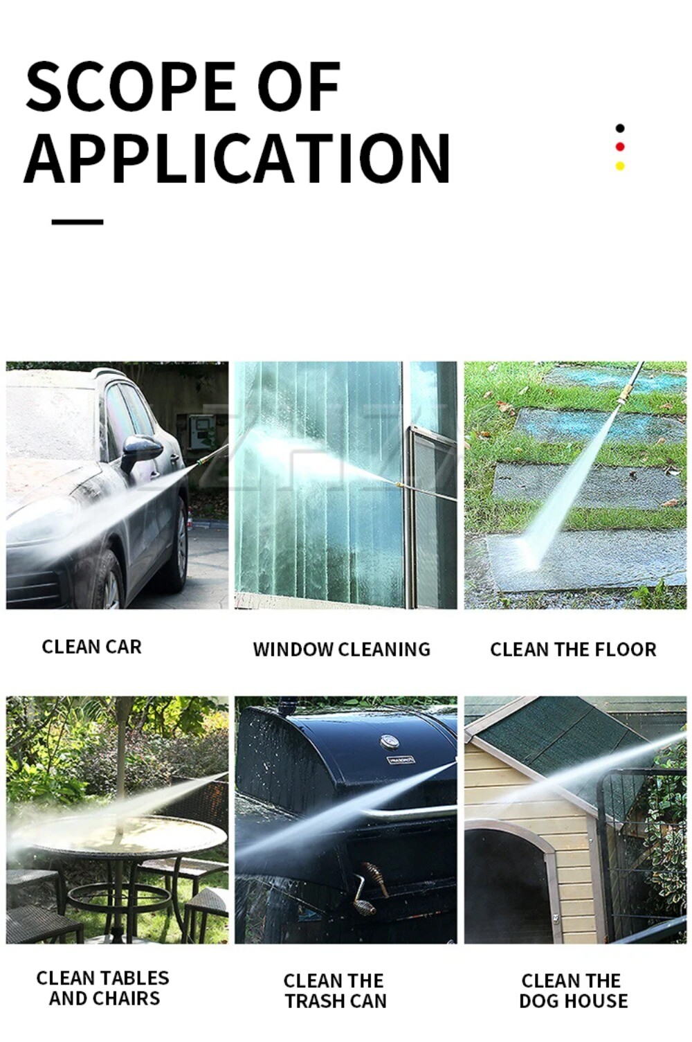 220V High Pressure Washer Home Mobile Pure Copper High Power Car Wash Equipment