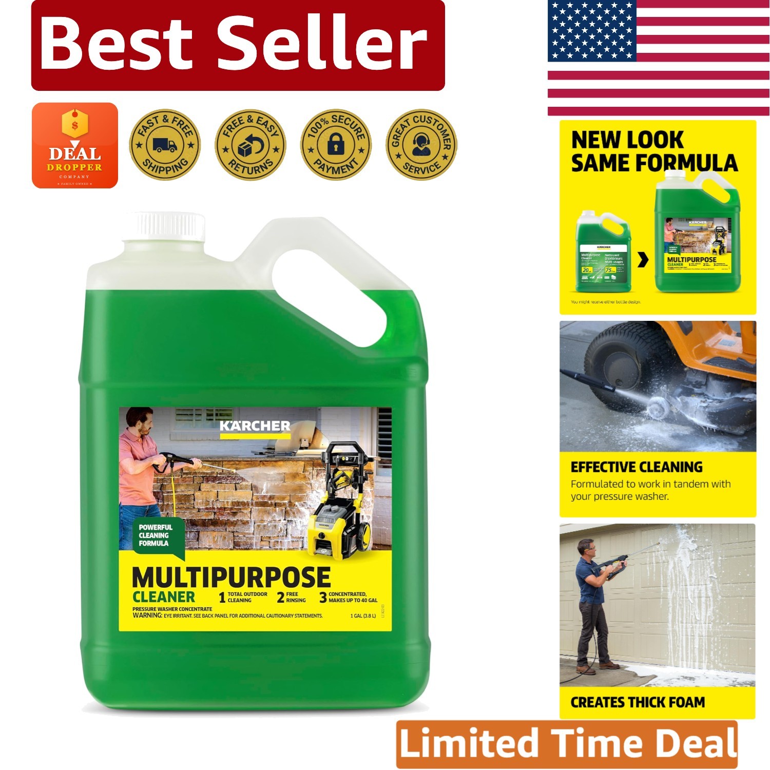 Pressure Washer Cleaner – 128oz Concentrate, Fresh Scent & Eco-Friendly