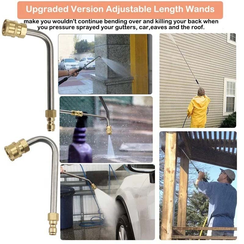 4000PSI High-Pressure Washer Extension Wand Replace Lance Gutter Cleaner Nozzle