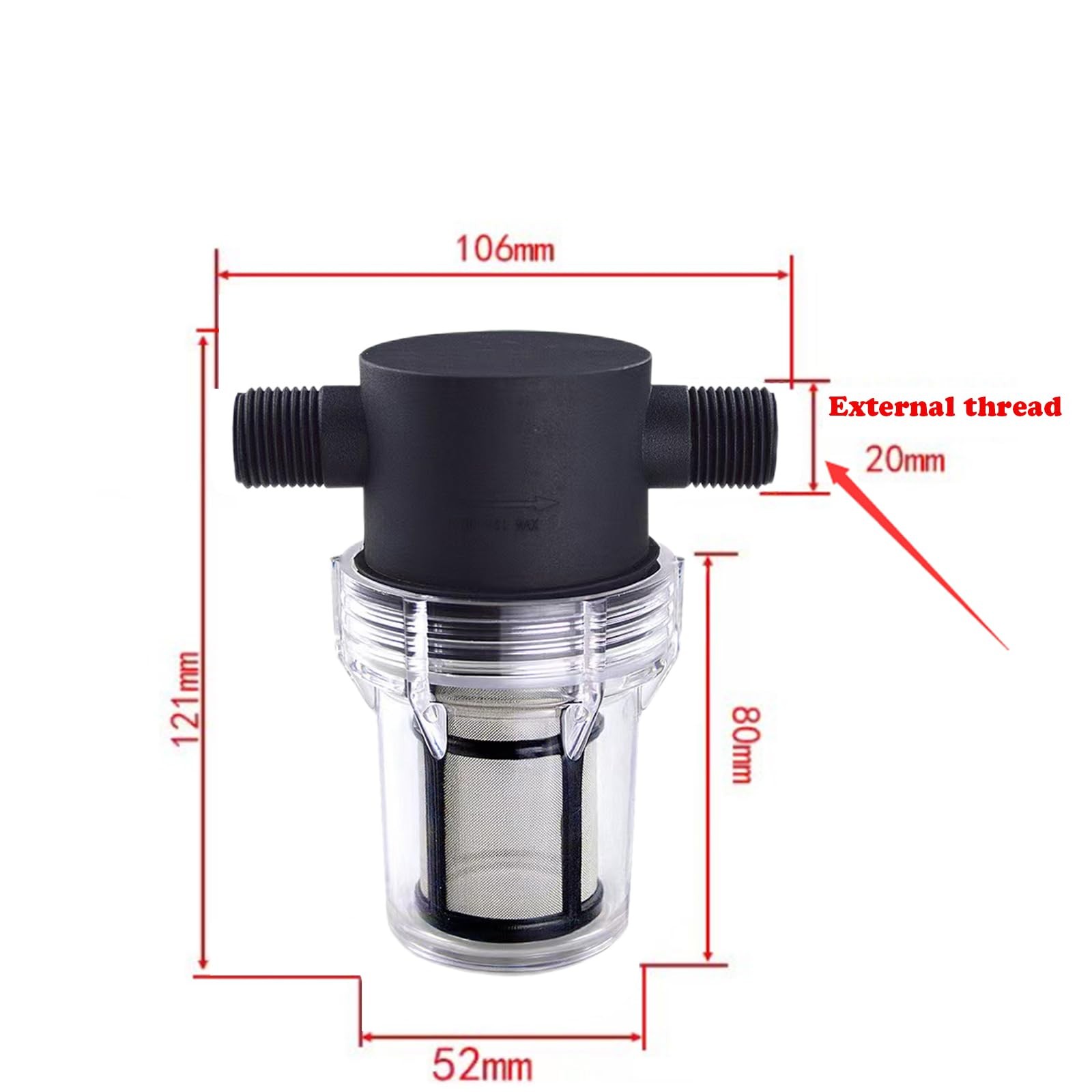 Garden Hose Inlet Filter for High Pressure Washer, Sediment Filter Attachment