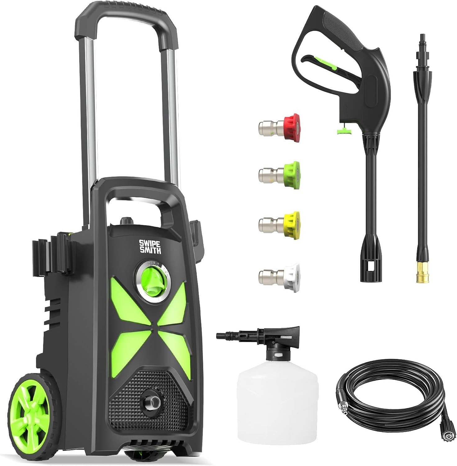 2800 PSI Electric Pressure Washer with Foam Cannon – Ideal for Cars and Patios