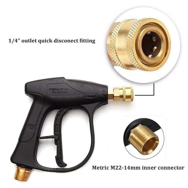 1/4″ Snow Foam Washer Gun Car Wash Soap Lance Cannon Spray Pressure Jet Bottle