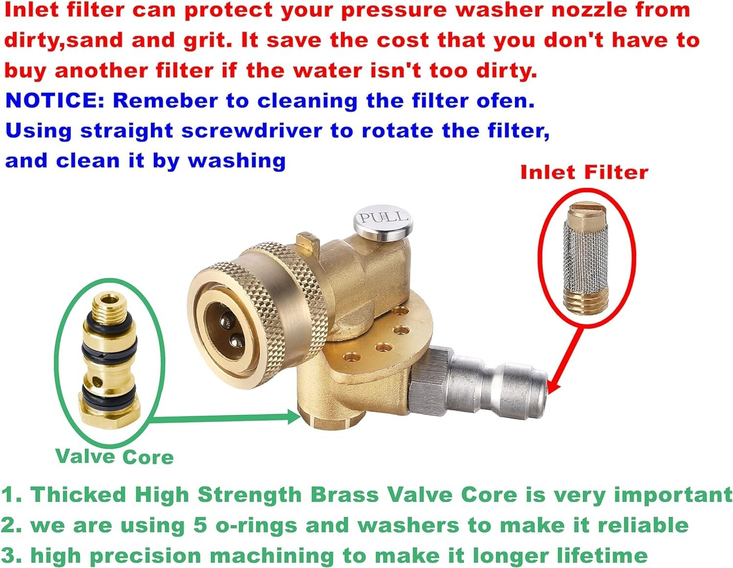 120-Degree Pivoting Coupler for Pressure Washer – Efficient Cleaning Accessory