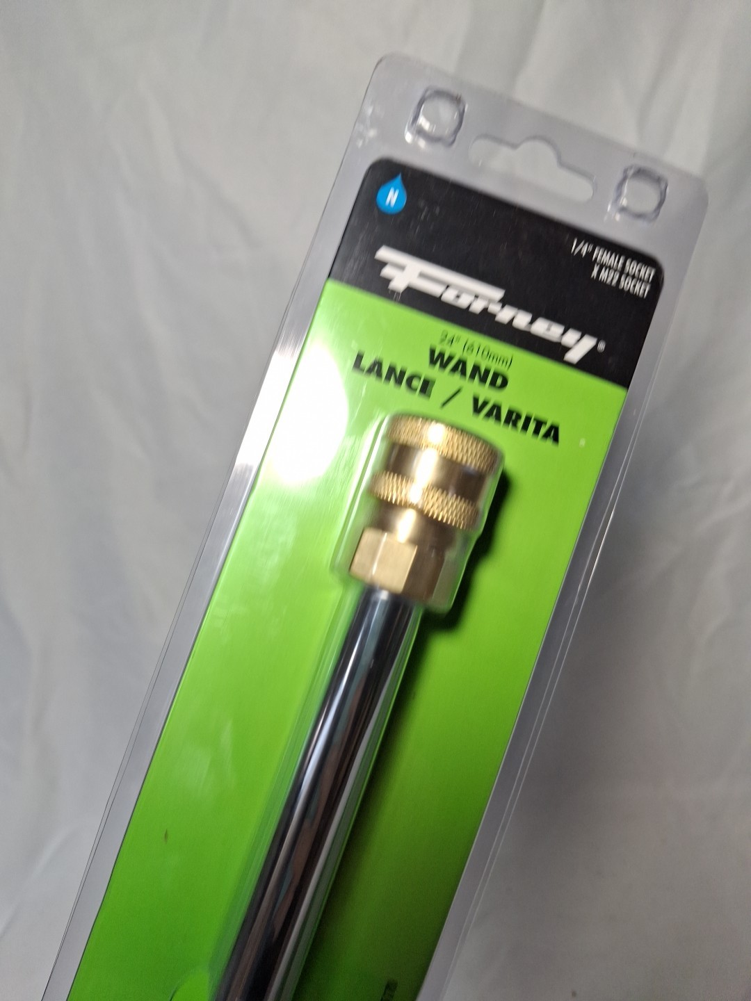 Forney 75170 High Pressure Washer Wand 24″ x M22 Male Screw Nipple x 1/4″ Femal