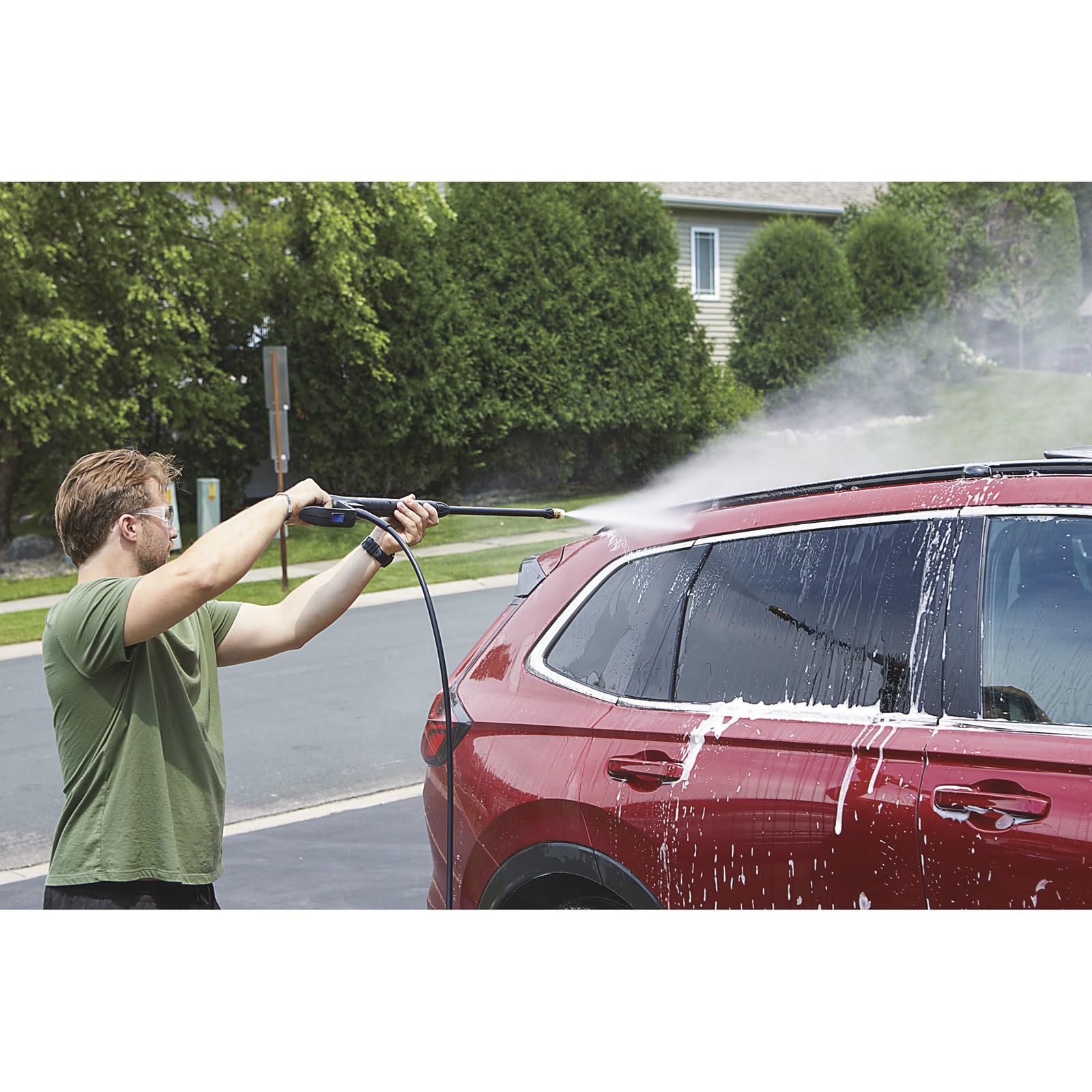 Powerhorse Follow Me 2,100 PSI Electric Pressure Washer Car Cleaning Kit, 1.9
