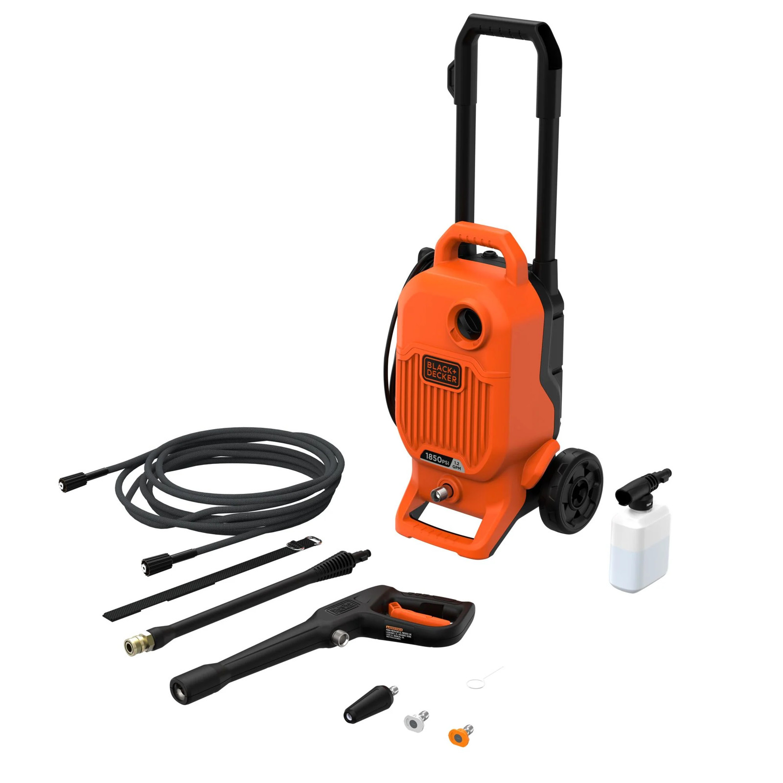 BLACK+DECKER Electric Cold Water Pressure Washer (1,850 PSI) (1.2 gpm)- BEPW1850