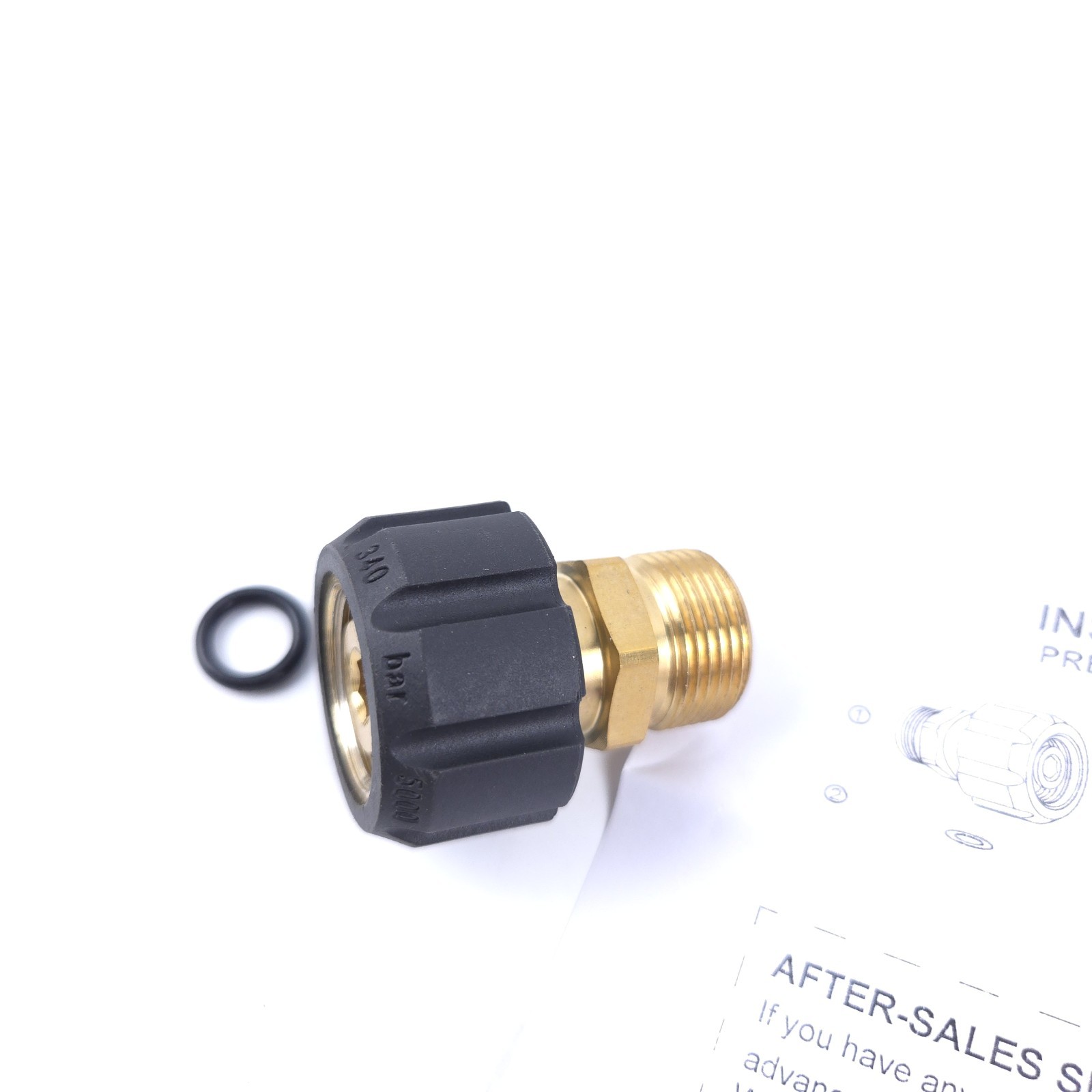 Pressure Washer Hose Adapter Brass M22 15mm Female to M22 14mm Male
