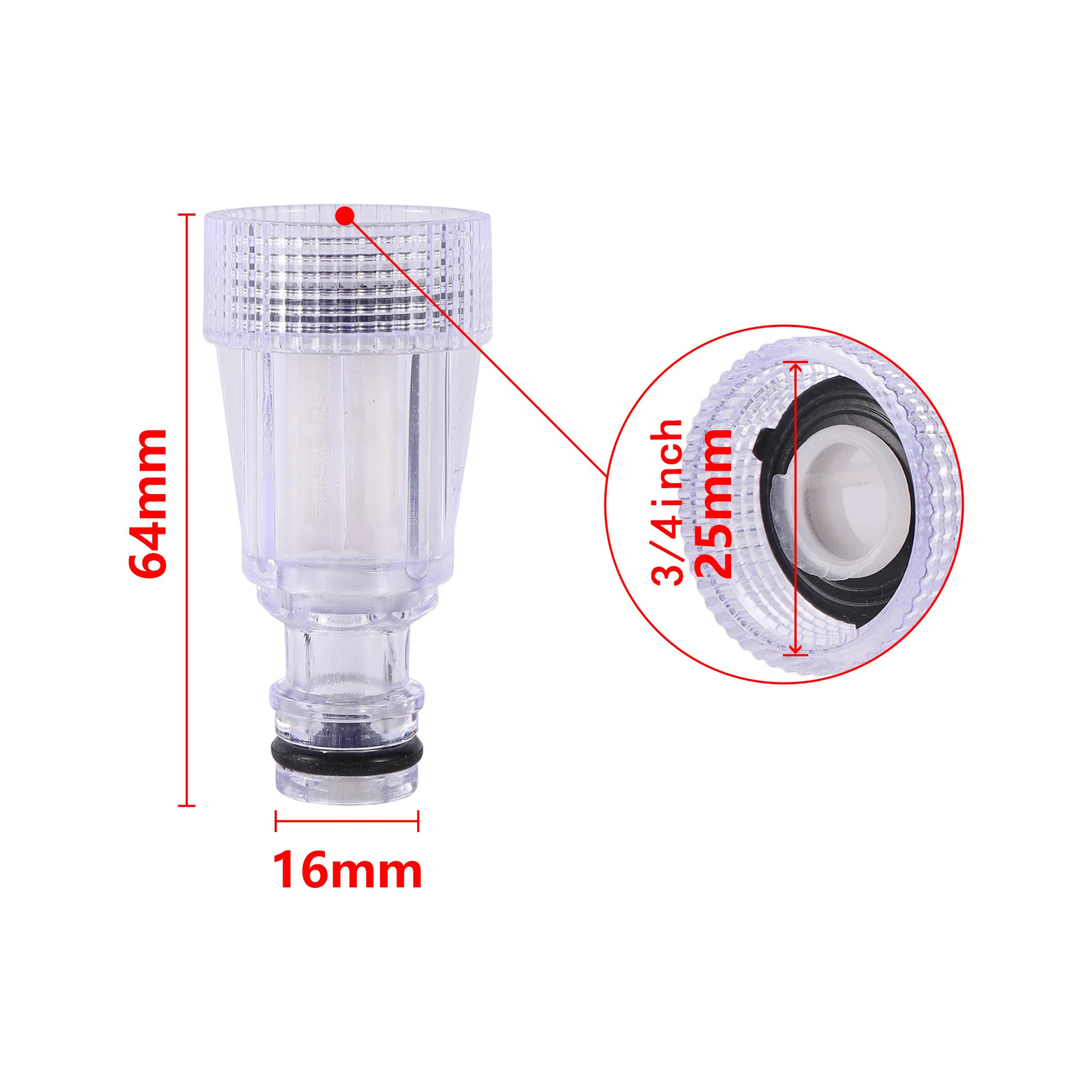 Pressure Washer Water Filter 3/4” Inlet Housing Filter Sediment Filter Water Fi