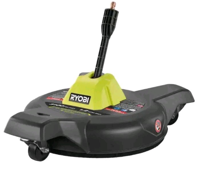 RYOBI 12″ 3100 PSI Electric Pressure Washer Surface Cleaner w/Casters/Free S&H