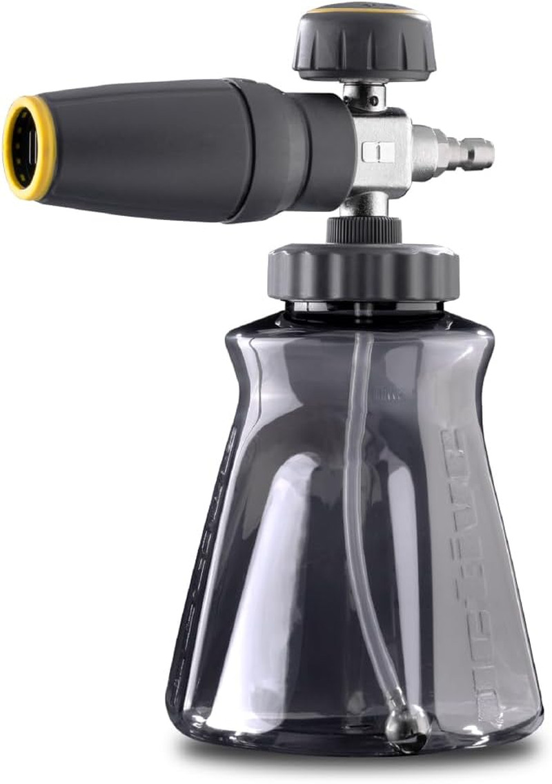 Active Foam Cannon with ¼ Inch Quick Connector for Electric and Gas Pressure Was