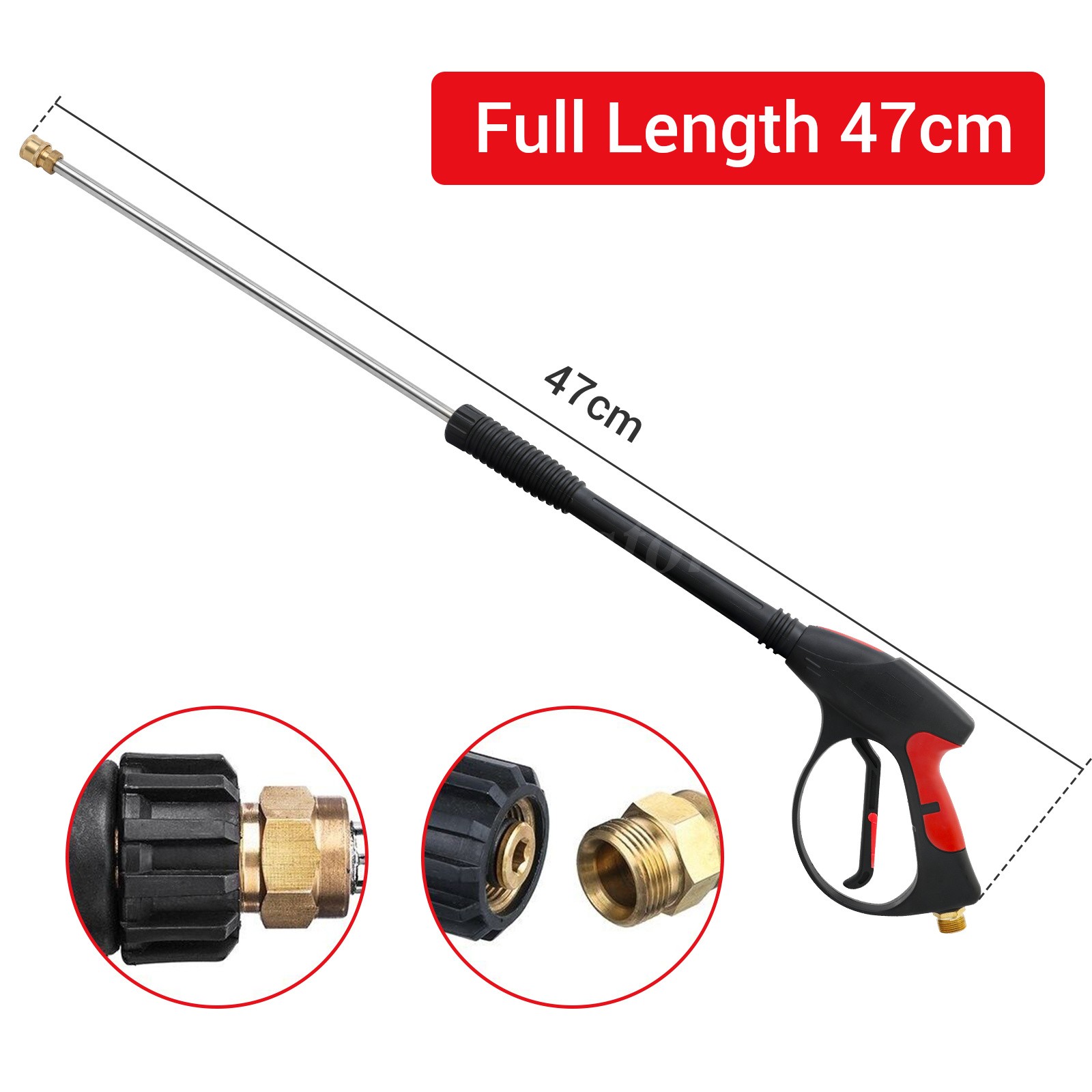 High Pressure 4000PSI Car Power Washer Gun Spray Wand Lance W/5 Nozzle+Hose Kit