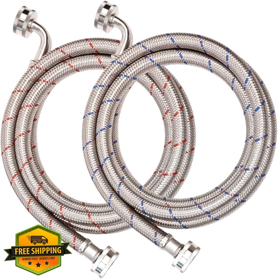 PLUMBINGMASTER 20FT Red Blue Washer Hoses 2 Pack