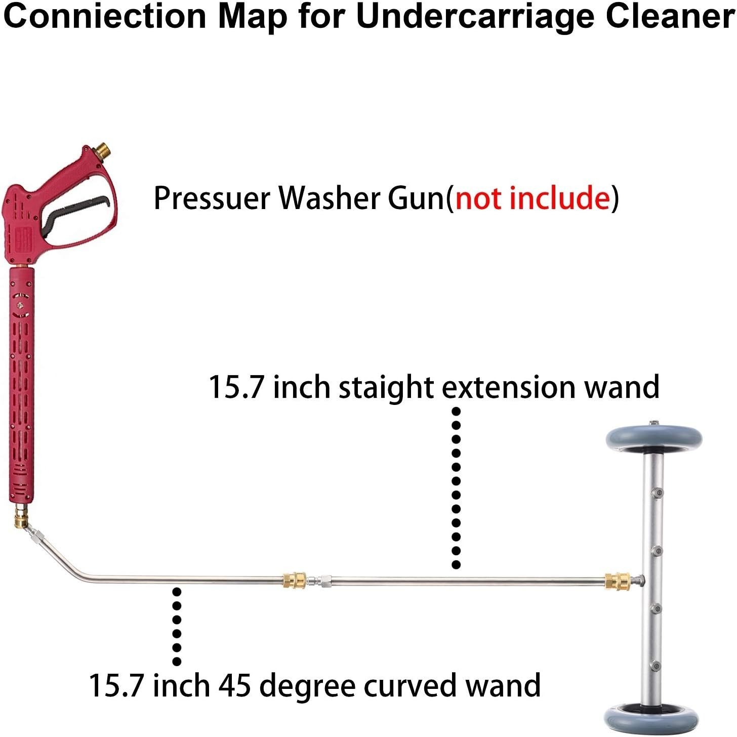 Pressure Washer Undercarriage Cleaner, 16 Inch Undercarriage Washer, Pressure…