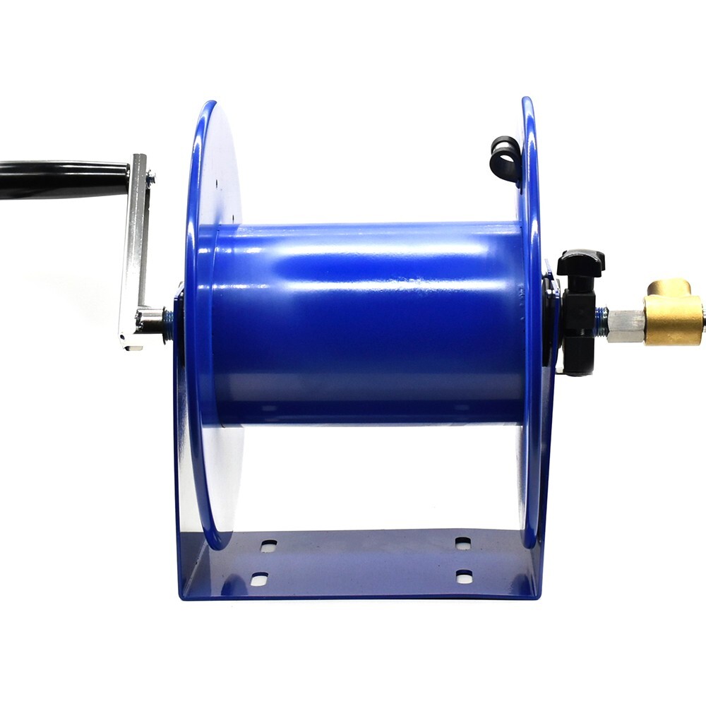 PW7191 Pressure Washer Manual Hose Reel Blue Powder Coated Steel – For 100ft