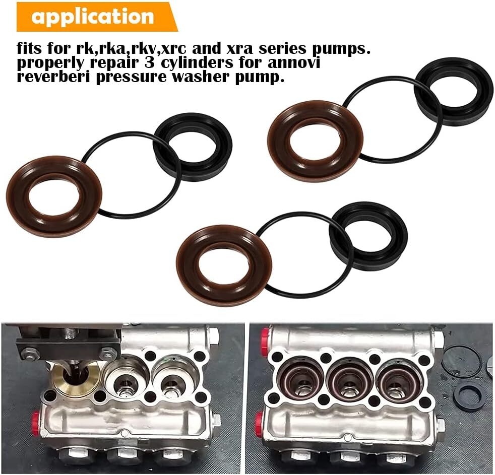 AR1857 18mm Seal Packing Kit XR Annovi Reverberi RK RKA RKV Pressure Washer Pump