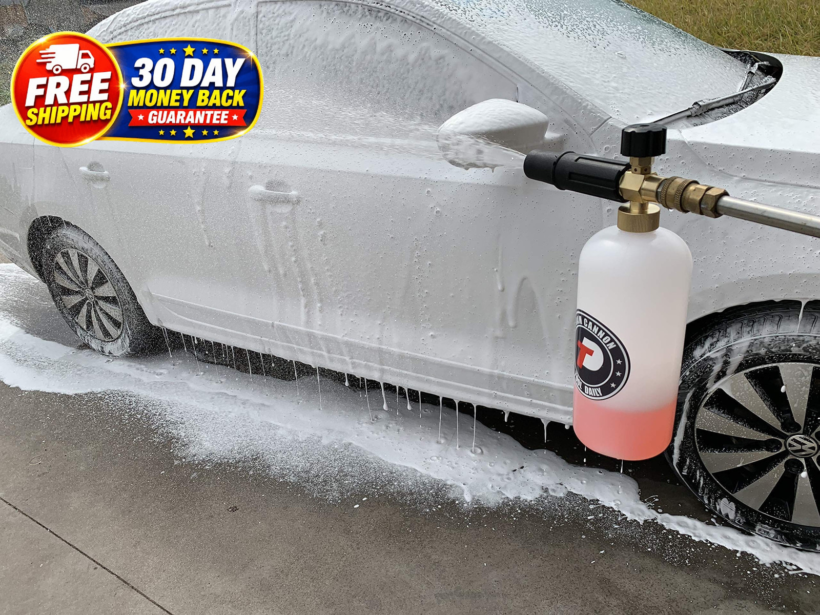Foam Cannon with 1/4 Inch Quick 1/4” Connect, White